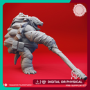 Bo Staff Tortle - Tabletop Miniatures (Pre-Supported)