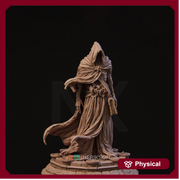Undead Sorcerer Miniature | Hooded Lich | 5 Sizes Unpainted Resin Figure - Only-Games