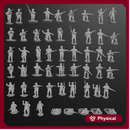 10 & 15mm British Infantry in Berets with L1A1 SLRs (53 poses)