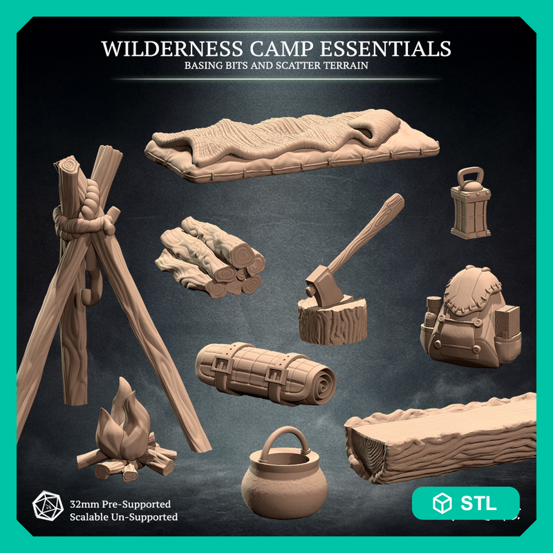 Wilderness Camp Essentials - Basing Bits and Scatter Terrain