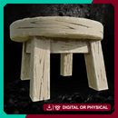 Kimonobe Stool 2 - Asian-Inspired Furniture STL for DnD & Wargaming