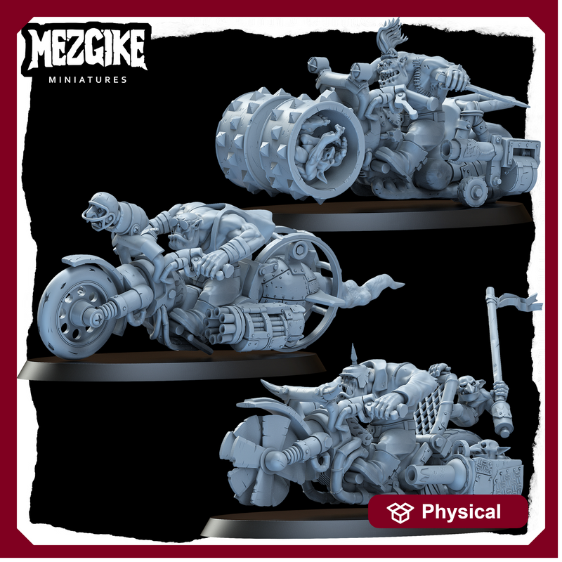 Road boyz biker mob B (3 physical miniatures)