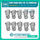 Beret Heads Male for plastic Kasrkin x10