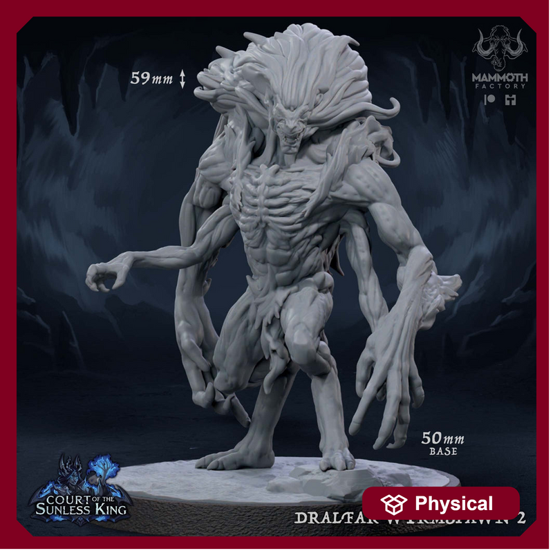 Draegloth hybrids Drow/Glabrezu Demon l 28mm, 32 mm,54mm,75mm Scale | Resin Mini | Dungeons and Dragons |Pathfinder D&D 5e | Mammoth Factory - Only-Games