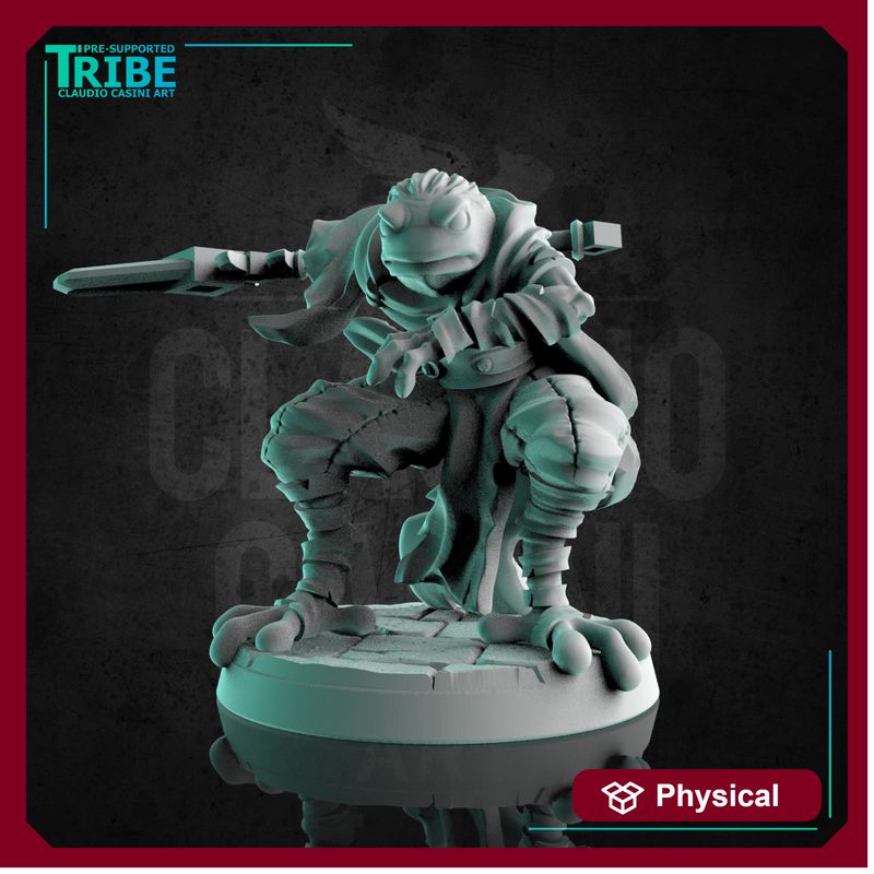 (0274) Male frog man folk spear shooter - Only-Games