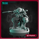 (0274) Male frog man folk spear shooter