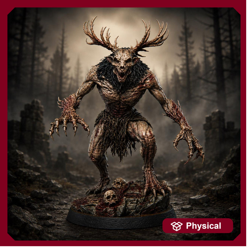 Wendigo Monster Unpainted Miniature, PaintedOrNot Original Resin Horror Boss for DnD 5E Pathfinder - Only-Games