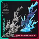 Thunder Cat - Elemental Creatures -  PRESUPPORTED - Illustrated and Stats - 32mm scale