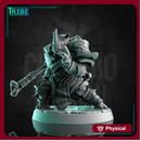 (0278) Male rhinoceros monk shaolin warrior with a stick