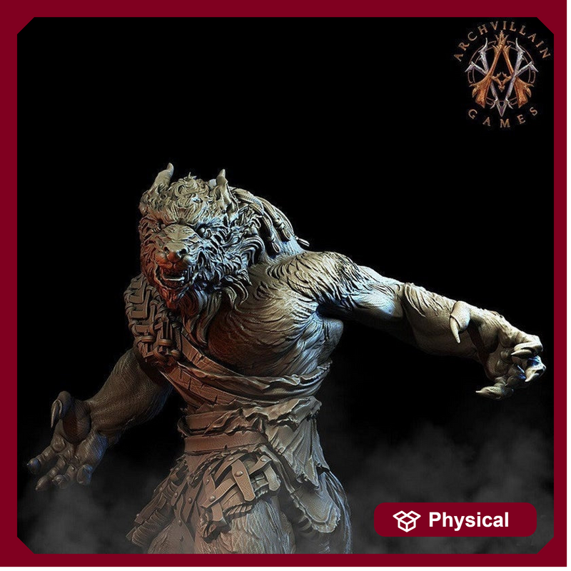 Werewolf | 65mm | Archvillain Games | 3d printed | Collector| Figure for painting | - Only-Games