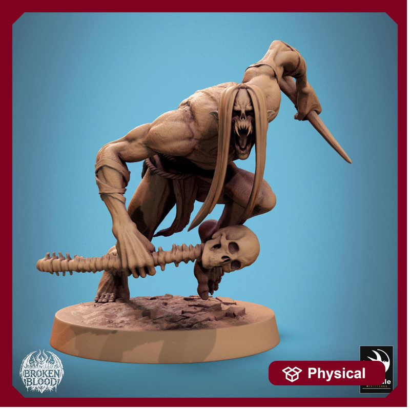 Ghoul Ghasts Undead Monster | Unpainted miniature DnD | 28mm, 32mm, 54mm, 75mm,100mm | Pathfinder | Rescale Miniatures - Only-Games