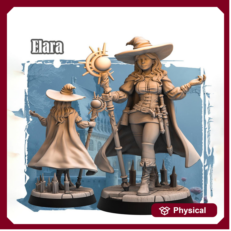 Human Female Wizard, Warlock, Sorcerer PC NPC | 28mm, 32mm,54mm, 75mm, 100mm Scale Resin Miniature | Dungeons and Dragons | - Only-Games