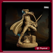 Legendary Dark Elf Mercenary Swashbuckler Leader PC / NPC Miniature | 28mm,32mm,54mm,75mm,100mm Scales | Dungeons and Dragons | Pathfinder | - Only-Games