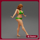 Pretty Bikini Model Standing On One