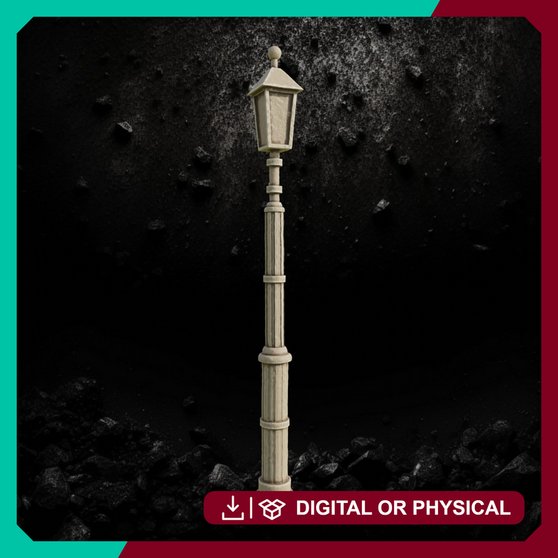 Victorian Street Lamp - Tabletop Terrain Prop STL, DnD & Wargaming Scenery