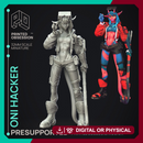 Oni Hacker - Cute Female Desktop Girl - PRESUPPORTED - 120mm
