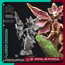 Flower Psudo Dragon - Elemental Familar - PRESUPPORTED - 32mm scale