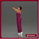 Fashionable woman in a jumpsuit snapping a selfie in style