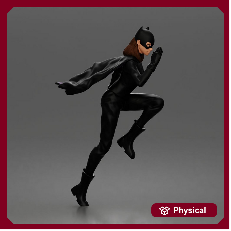 Batwoman leaps into the night wearing cowl cape gloves and boots 24