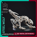 Steel Wolf - Construct - PRESUPPORTED - D&D 32mm