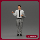 business man standing Holding a Suit