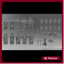 Templar War Banners (20) + Standard-Bearer