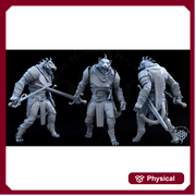 Male Tabaxi Fighter, Rogue, Cleric- Werepanther, Werecat, Catfolk | 28mm, 32mm, 54mm,75mm,100mm Scale | Dungeons and Dragons | Pathfinder | - Only-Games