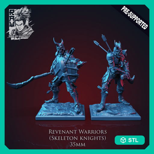 Revenant Warriors - Skeleton Knights - STL only - Only-Games