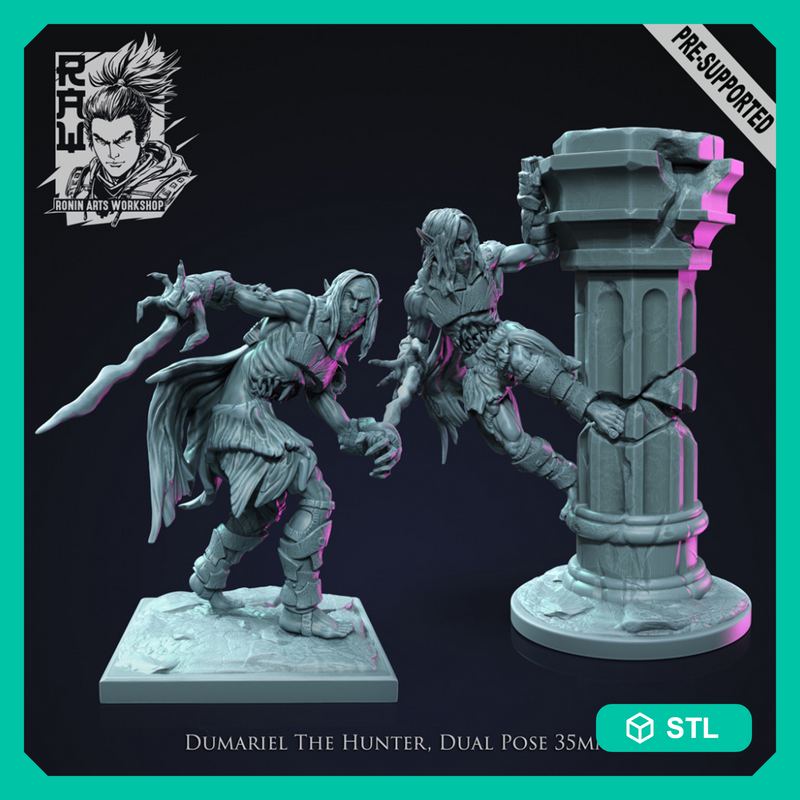 Dumariel - Action and Idle pose hero - STL only