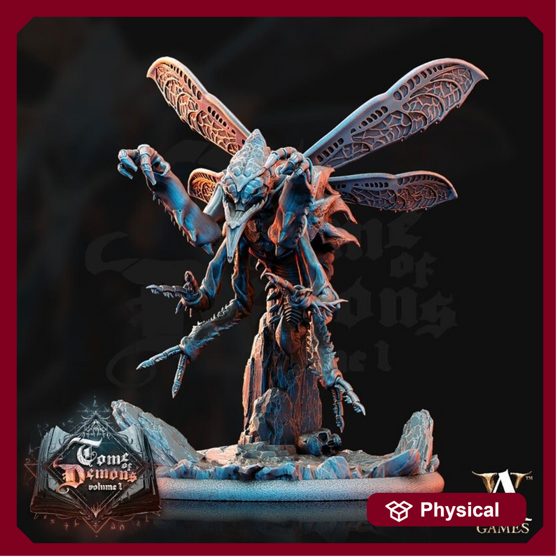 Chasme -Fly Demon -  Insect Tanar'ri interrogator Turterer | 65mm tall | 28mm & 32mm Scale | Out of the Abyss | Dungeons and Dragons| - Only-Games