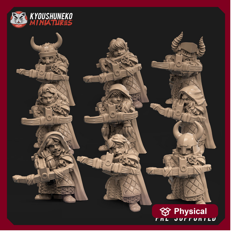 Female Dwarven Crossbow Unit (9 Dwarves) - Only-Games