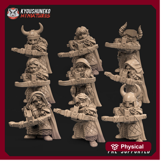 Female Dwarven Crossbow Unit (9 Dwarves) - Only-Games