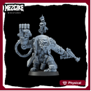 Orc Lootenant with choppa or smasha fist (physical miniature)