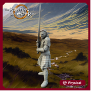 Human Highlander Ranger Fighter | Miniature | 28mm, 32mm, 54mm,75mm,100mm Scale | Pathfinder Figure| DnD | Human Ranger Figurine unpainted | - Only-Games