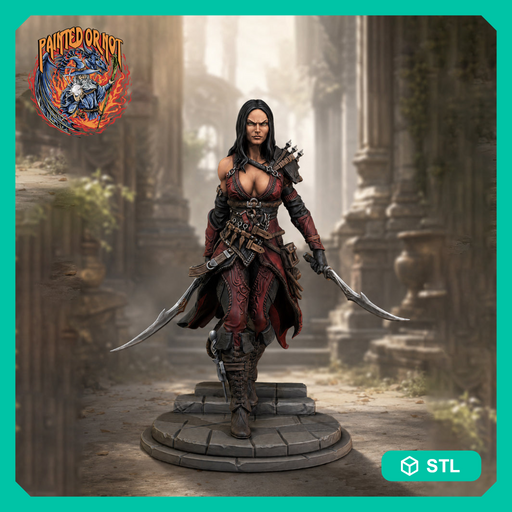 Assassin Miniature STL | Zylah Rogue | Digital Download - Only-Games
