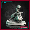 (0143) Male goblin leader warrior rat rider with a sword or knife