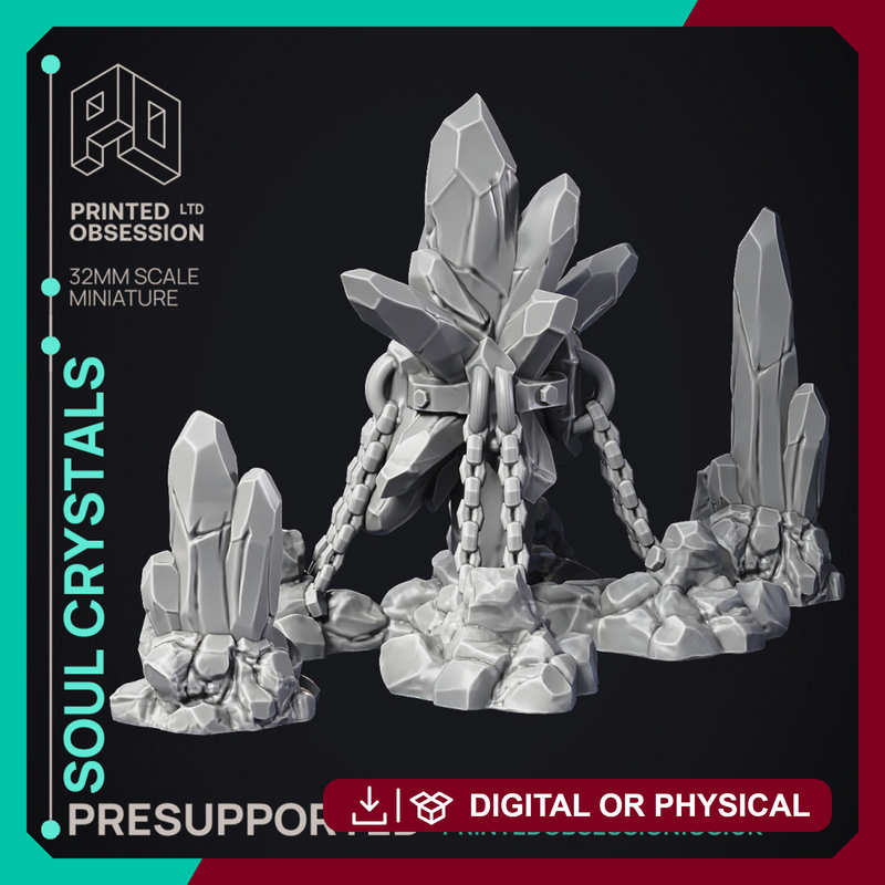 Soul Crystals - Scenery - 3 Model - PRESUPPORTED - Hell Hath No Fury - 32mm scale