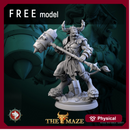 Beastman Charger V4 FREE STL miniature 32mm pre-supported