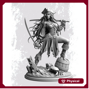 Human Female Pirate, Swashbuckler Rogue, Thief PC NPC Miniature NSFW Topless & Nude versions | 28mm,32mm,54mm,75mm,100mm Scales |DnD 5e - Only-Games