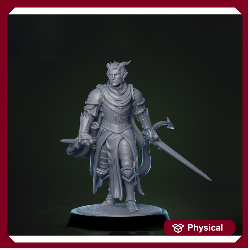 Tiefling Paladin Fighter Ranger PC / NPC | 5 Sizes /Scales | Player Character Mini -DnD Pathfinder - Only-Games