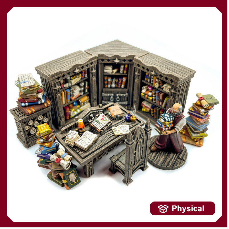 Librarian Reading Corner miniatures - Only-Games