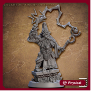 Gnome Wizard King PC NPC | 28mm, 32mm Scale | 54mm,75mm Tall | Resin Miniature | Dungeons and Dragons D&D5e | Pathfinder | Artisan Guild - Only-Games