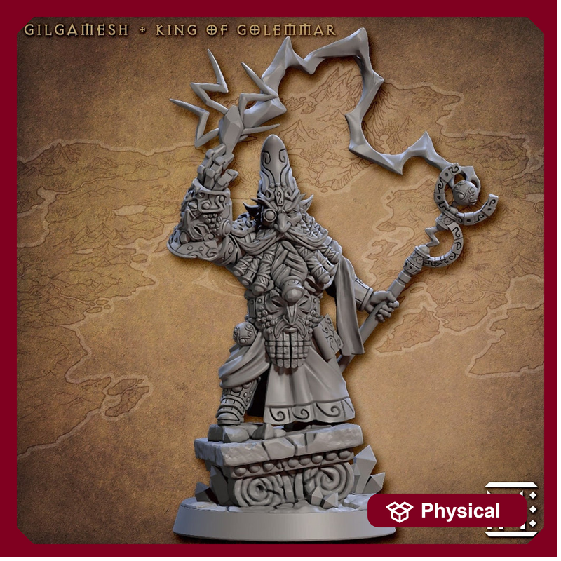 Gnome Wizard King PC NPC | 28mm, 32mm Scale | 54mm,75mm Tall | Resin Miniature | Dungeons and Dragons D&D5e | Pathfinder | Artisan Guild - Only-Games