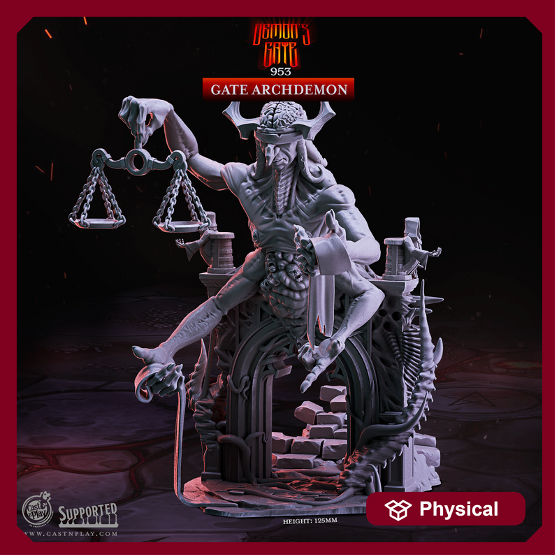 Gate Archdemon - Demon's Gate - CastNPlay - Terrain Wargaming D&D DnD 28mm 32mm 40mm 54mm
