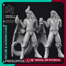Incubi & human 'Chad' - lesser demon - 2 Models - Hell Hath No Fury - 32mm scale