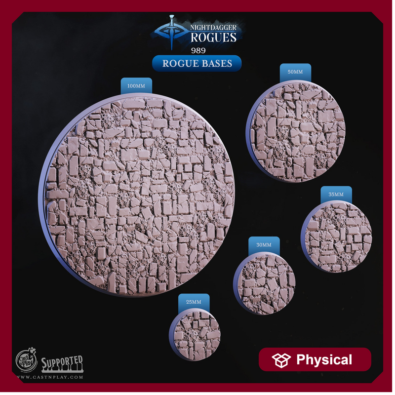 Rogue Bases - Nightdagger Rogues - CastNPlay - Terrain Wargaming D&D DnD