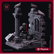 Raven Ruins Scatter Terrain Resin Miniature, D&D,  Wargaming, Tabletop | 28mm, 32mm Scales | Dungeons and Dragons |Pathfinder |Flesh of Gods - Only-Games