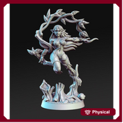 Female Wood Elf Druid, Alura Forest Dryad | 28mm Scale | 32mm Scale | 75mm Scale | Minis - D&D 5e - Pathfinder Sexy Figurine- RN Estudio - Only-Games