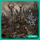 Telly-Porta Skrapp Boy_supported  - Sci-Fi Orc Warlord Miniature | Scrap-Tech| Original Wargaming 40mm