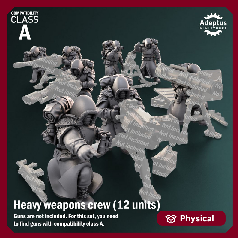 Heavy Weapons Team. Frostguard Regiment. Imperial Guard. Compatibility class A.